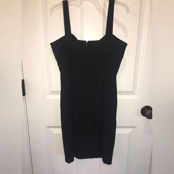 Grass jeans collection size 6 medium fitted black sleeveless dress - Picture 2 of 6